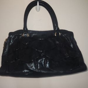 Betsey Johnson 'Just For The Frill Of It' Black Ruffle Satchel W/ COA & Strap